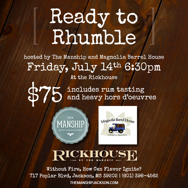 Rum Rhumble Dining event - The Manship Wood Fired Kitchen